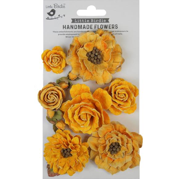 Lolita Paper Flowers 7/Pkg - Honey Apricot