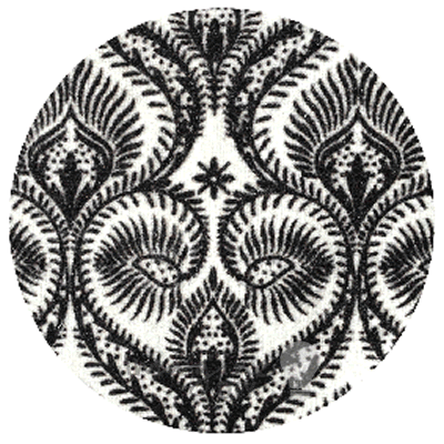 Abingdon Flocked Paper Black