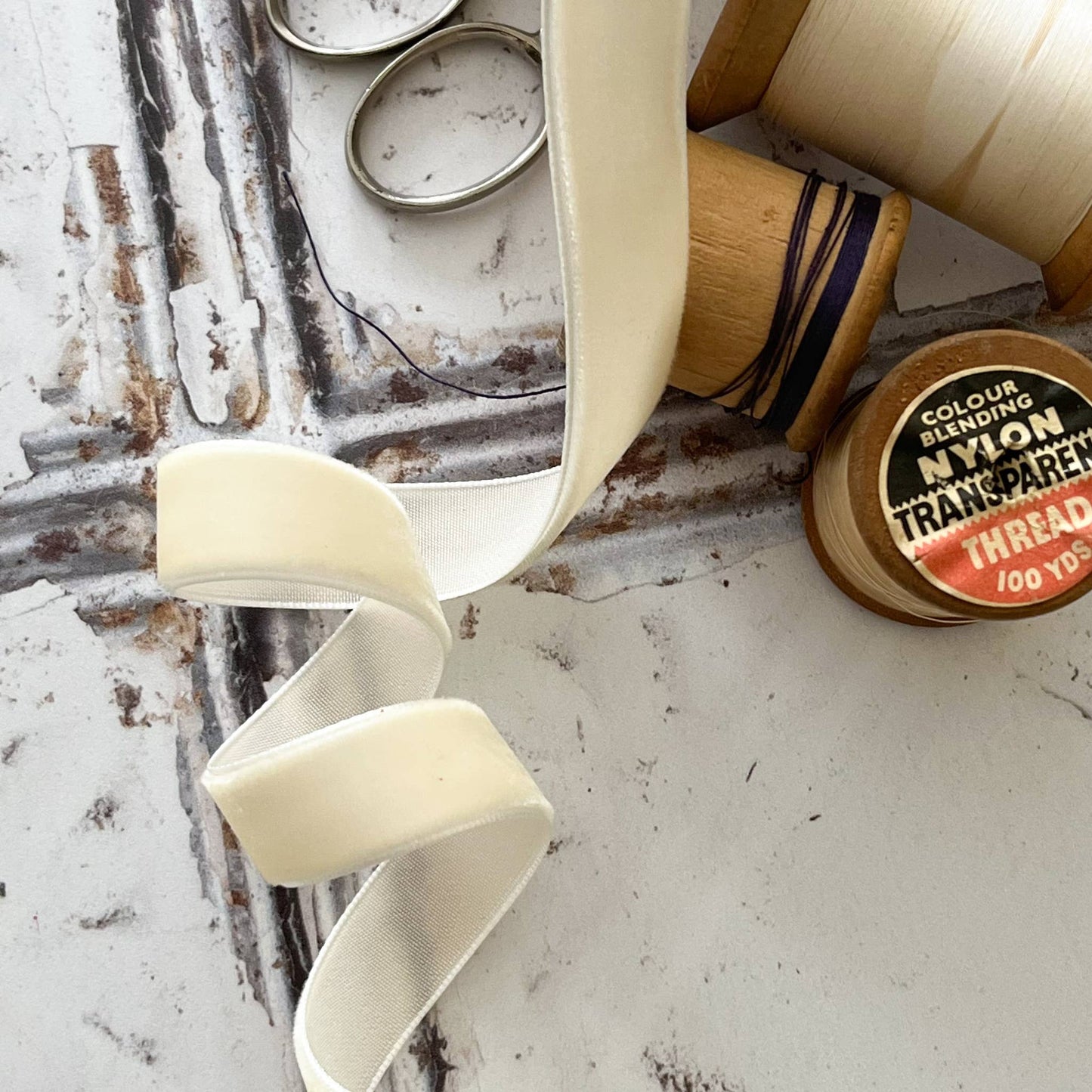 Ivory Velvet Ribbon 16mm - 3 Meter Roll
