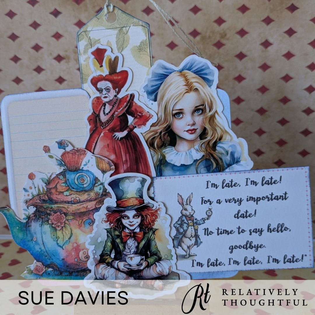 Alice's Tea Party A4 Cutting Pages - Digital Download