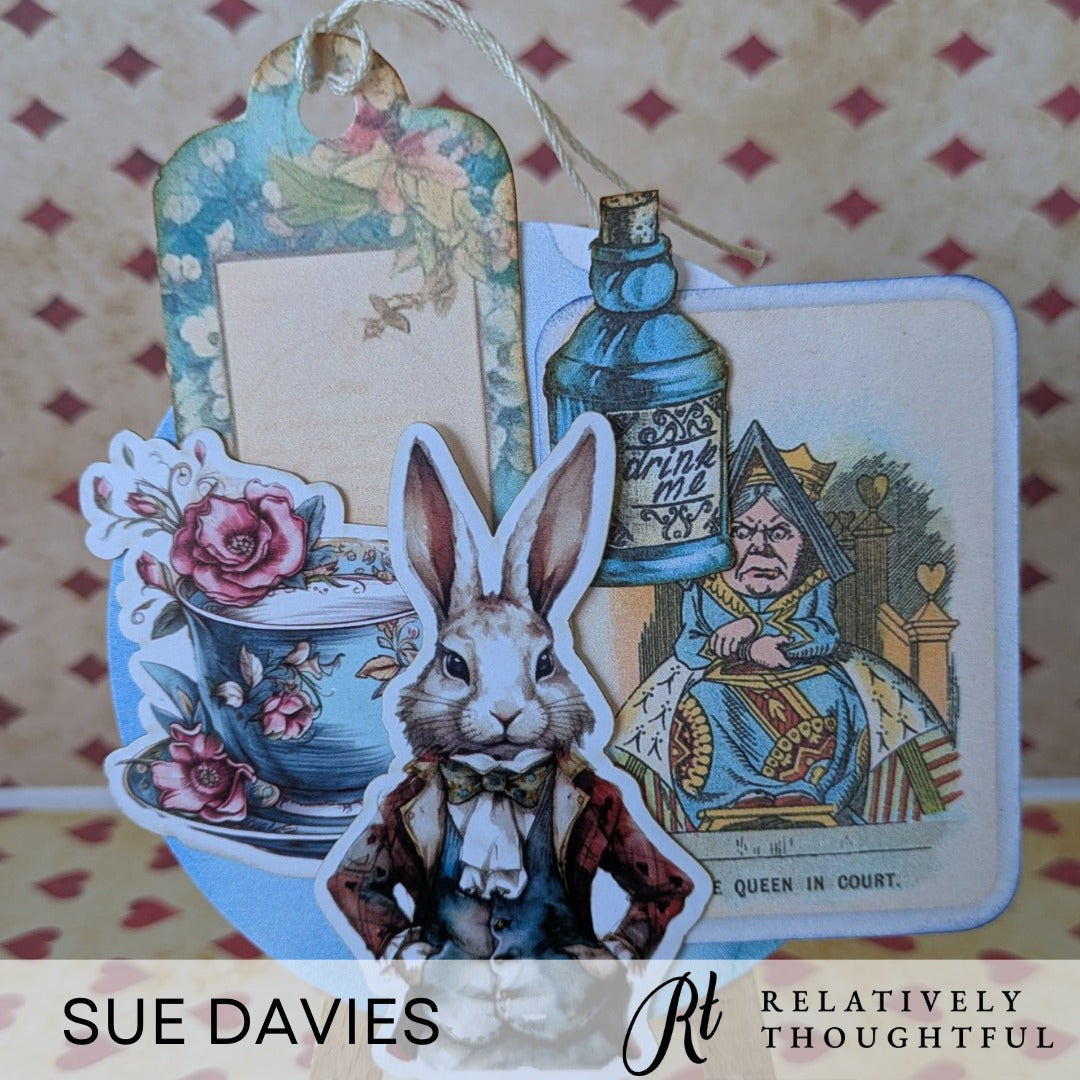 Alice's Tea Party A4 Cutting Pages - Digital Download