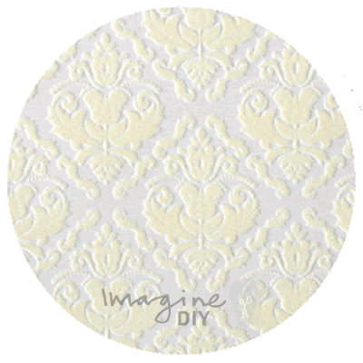 Amelia Flocked Paper Cream