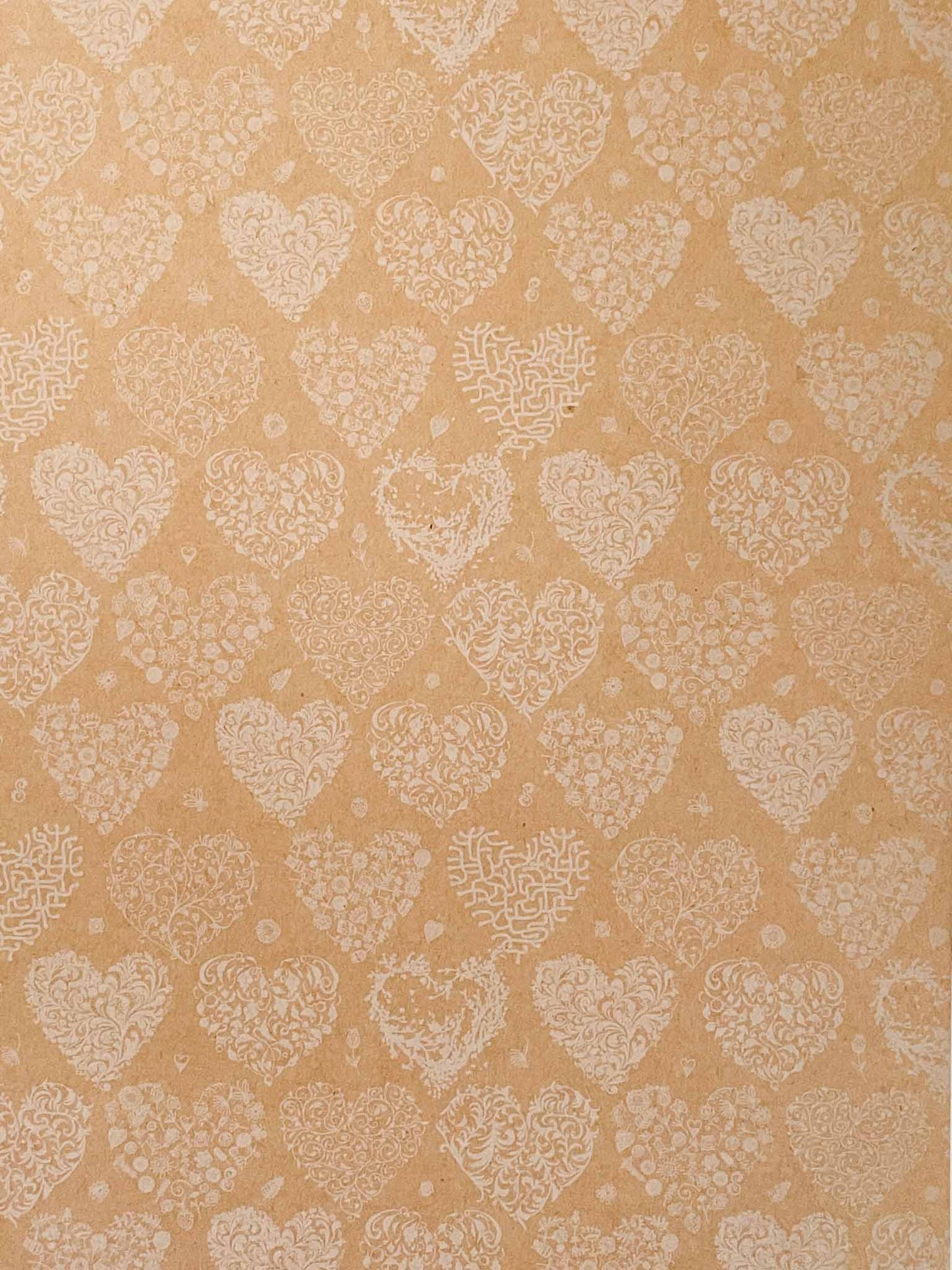 Hearts on Kraft Paper