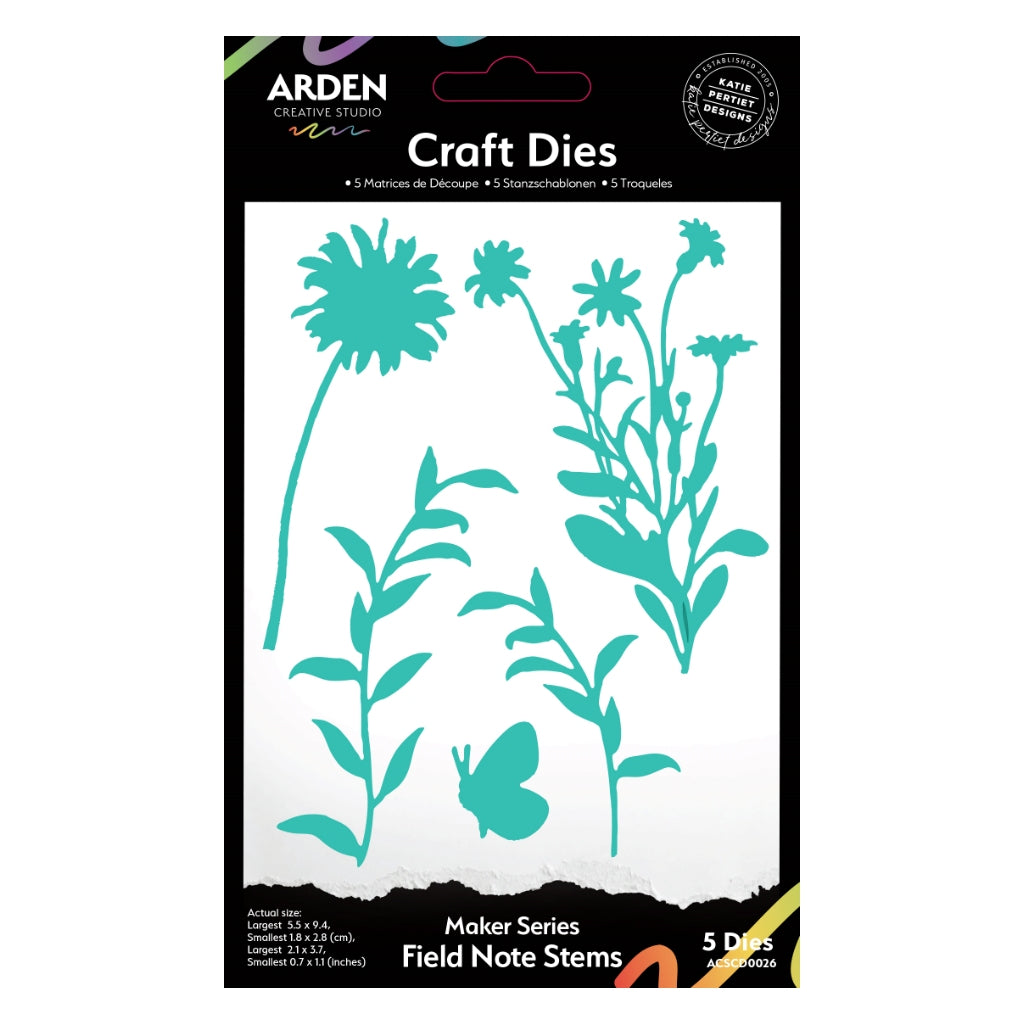 Arden Creative Studio Maker Series Field Note Stems Craft Die Set