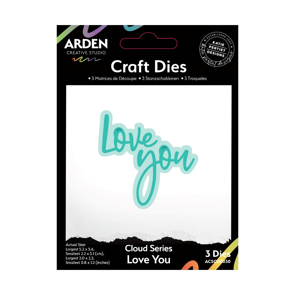 Arden Creative Studio Sentiment Cloud Series Love You Craft Die Set