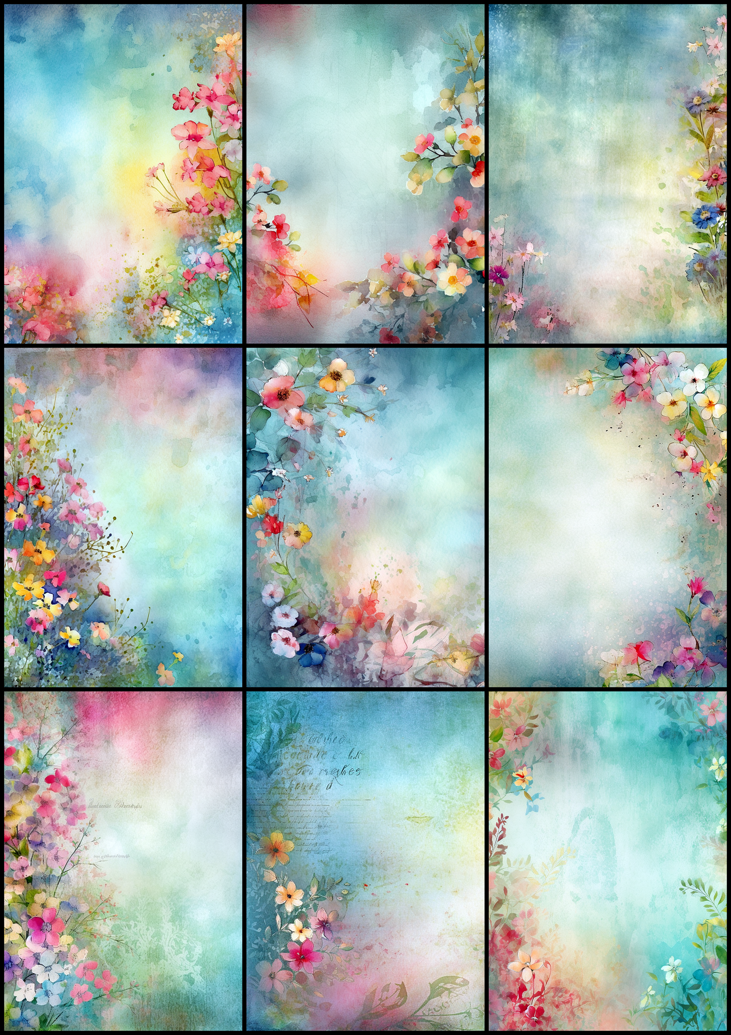 Alice's Tea Party - "FLORALS" backgrounds