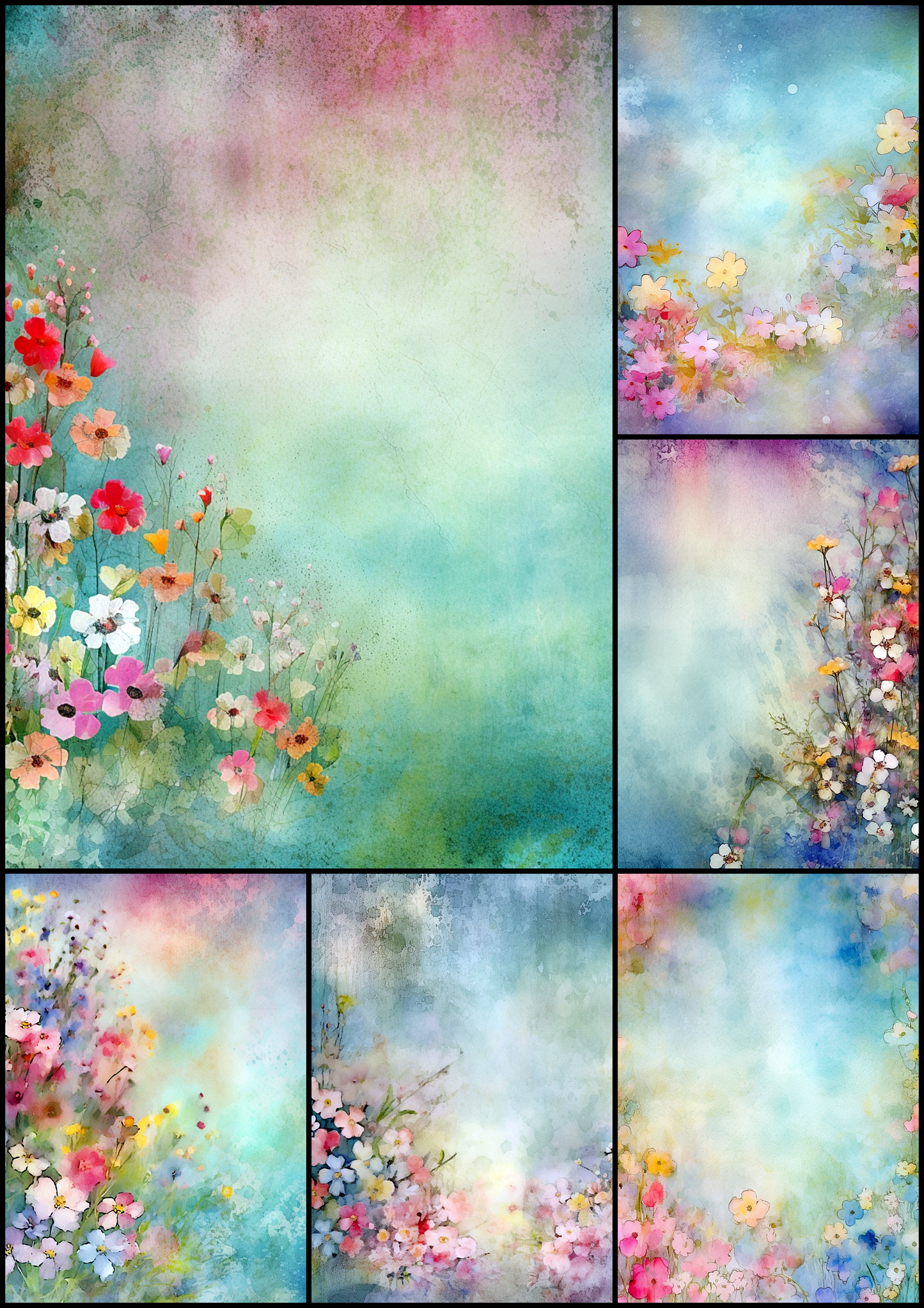 Alice's Tea Party - "FLORALS" backgrounds