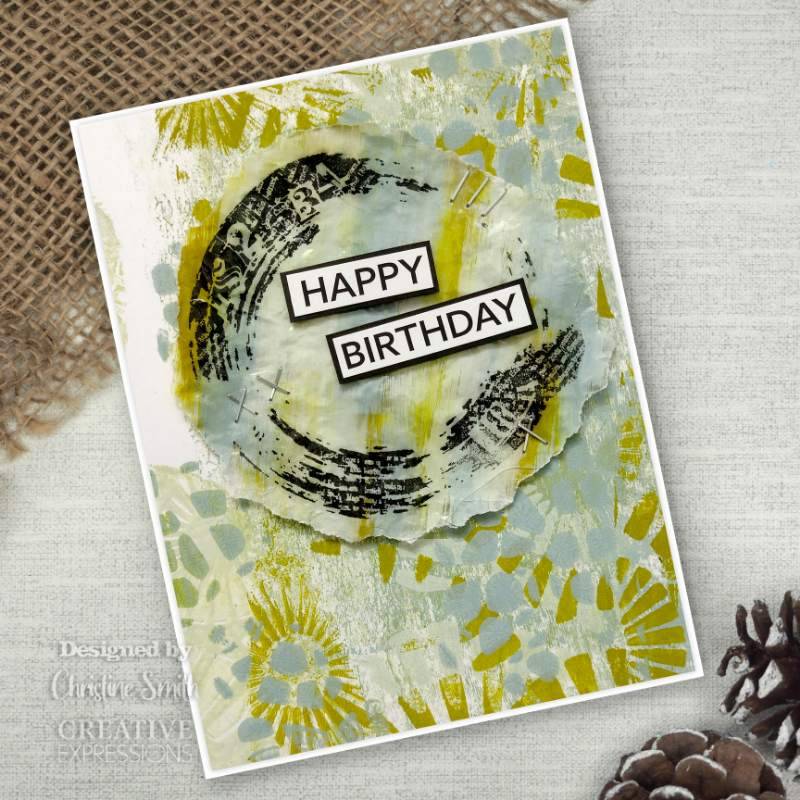 Coffee Print 2.9 in x 2.9 in Rubber Stamp