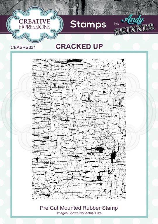 Cracked Up 4.5 in x 3 in Rubber Stamp