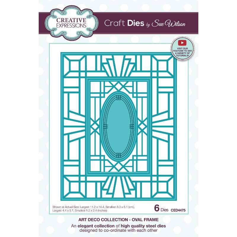Sue Wilson Art Deco Collection Oval Frame Craft Die