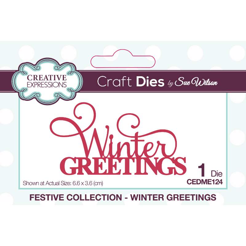 Sue Wilson Festive Mini Expressions Winter Greetings Craft Die