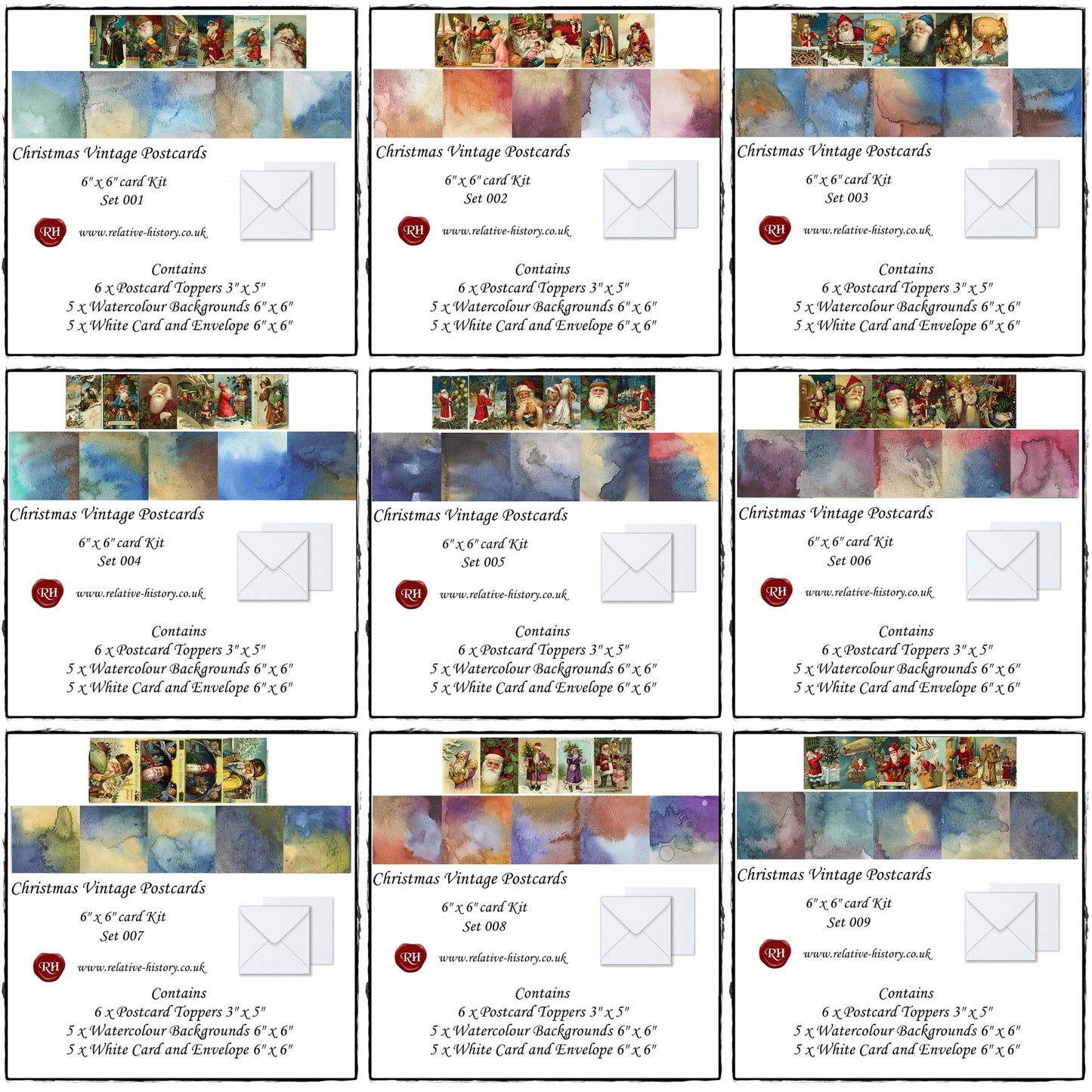 Christmas Vintage Postcards - Papercraft Collection
