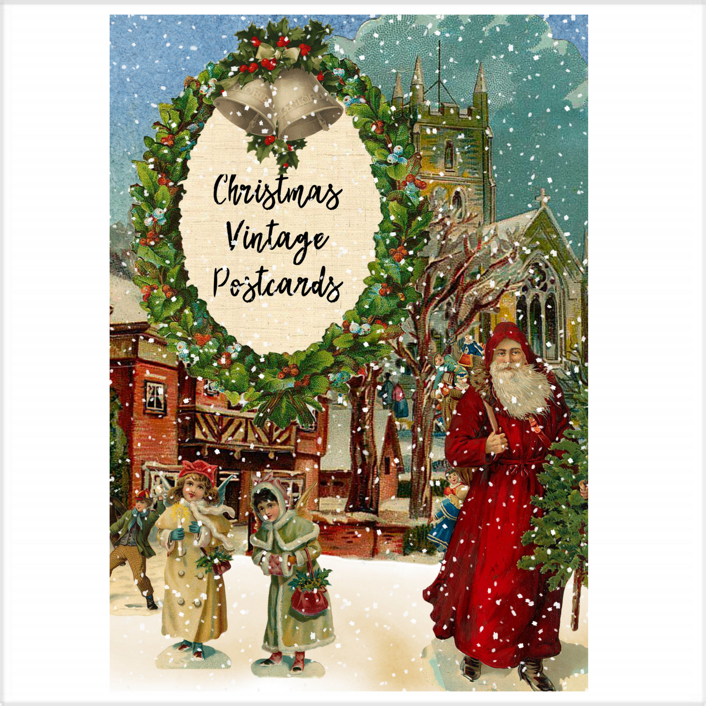 Christmas Vintage Postcards - Papercraft Collection