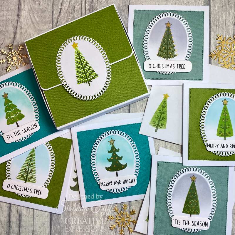 Jane’s Doodles Christmas Tree 4 in x 6 in Clear Stamp Set