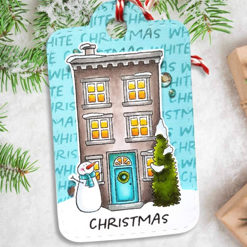 Jane’s Doodles White Christmas 6 in x 8 in Clear Stamp Set