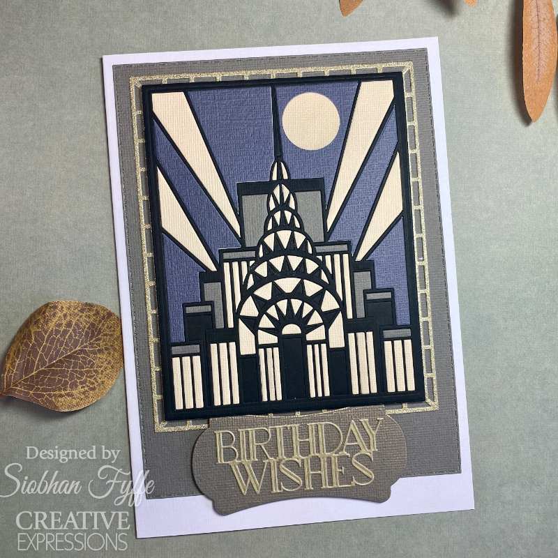 Sue Wilson Art Deco Skylines Background Craft Die