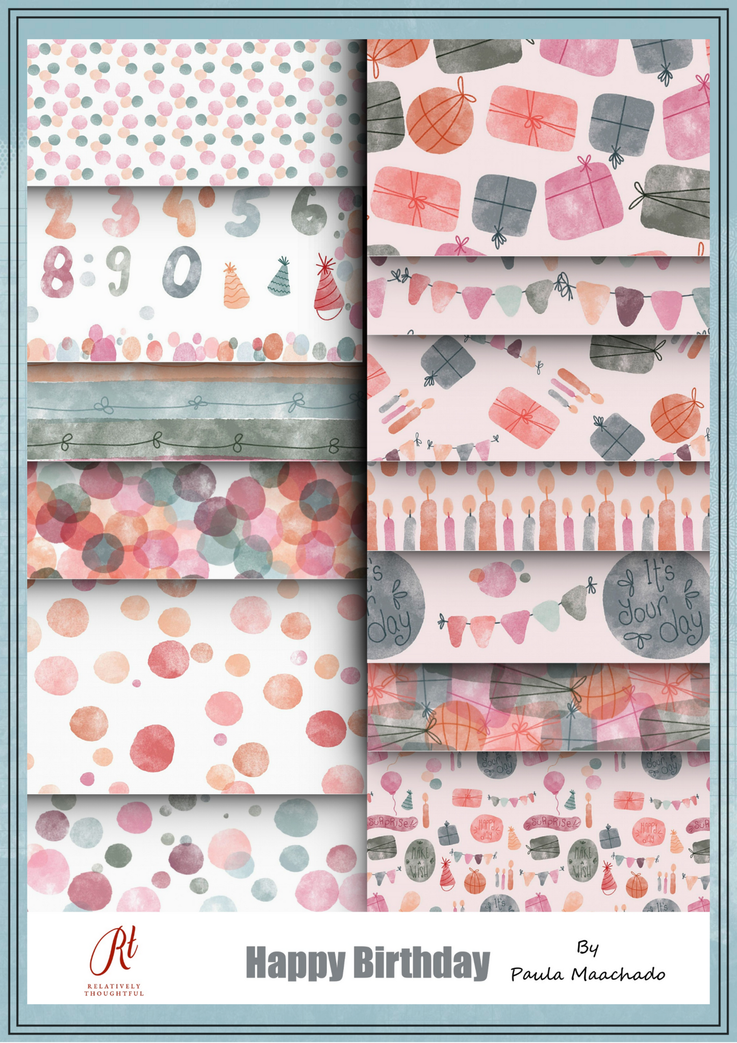Happy Birthday Papercraft Collection A4