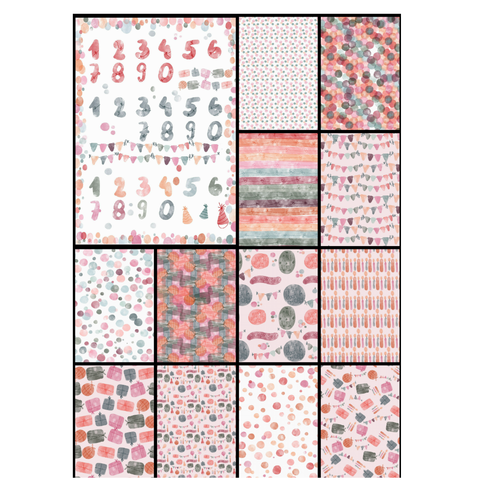 Happy Birthday Papercraft Collection A4