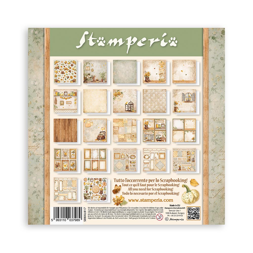 Golden Harmony Scrapbooking Pad 22 sheets cm (12"x12") Single face