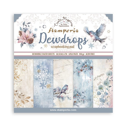 Create Happiness Dewdrops Scrapbooking Pad 10 sheets 12" X 12"