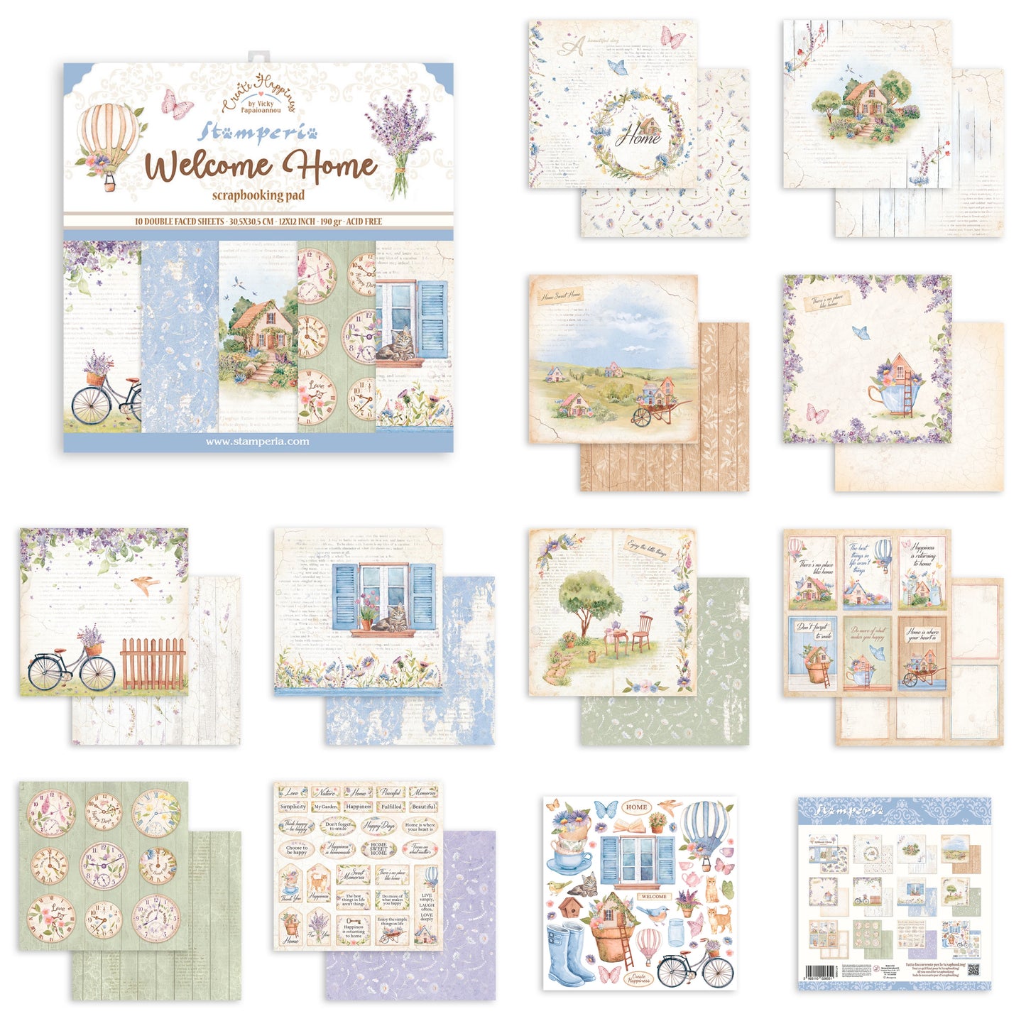 Create Happiness Welcome Home 8 x 8 Scrapbook Pad