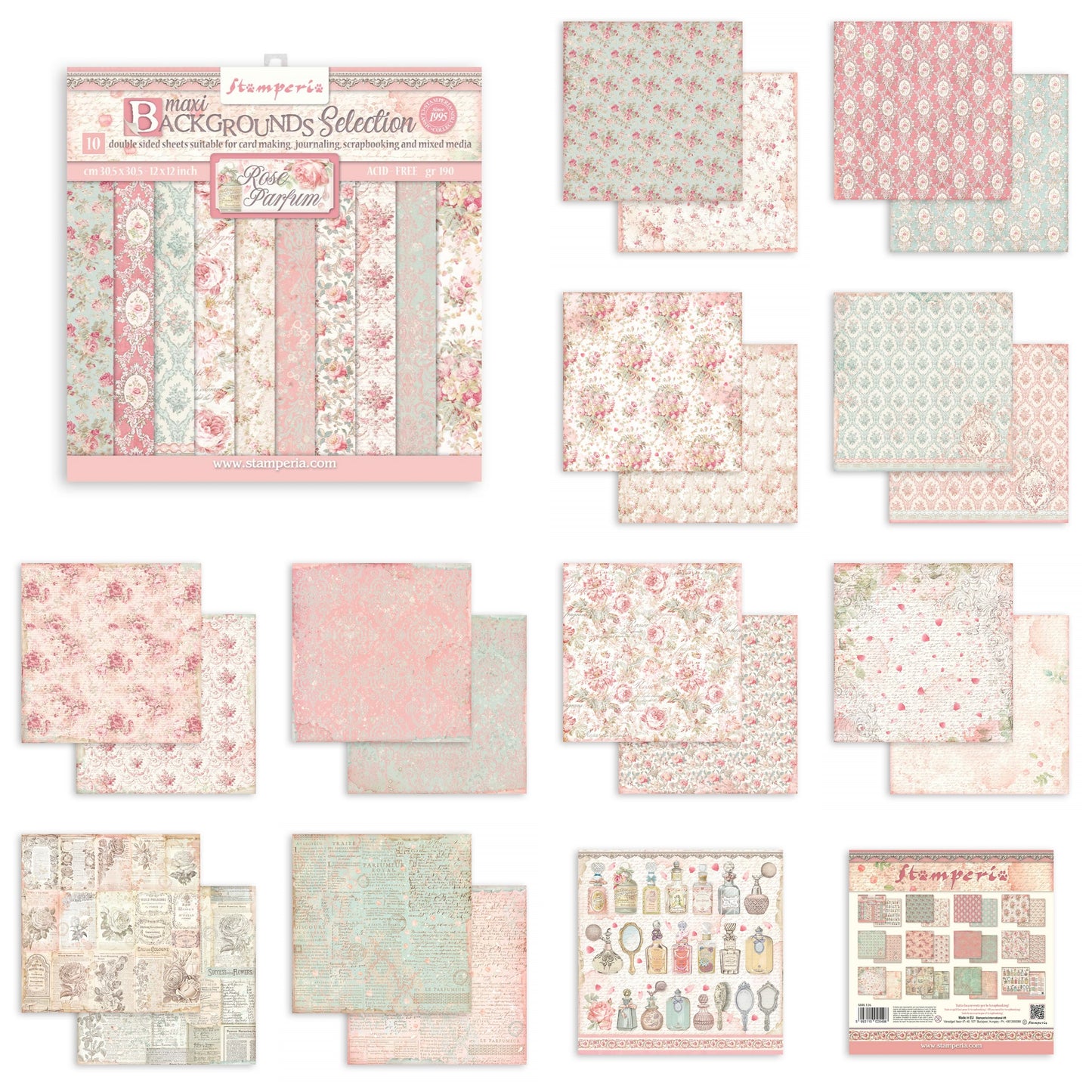 Sweet Winter Backgrounds - 8 x 8 Scrapbook Pad