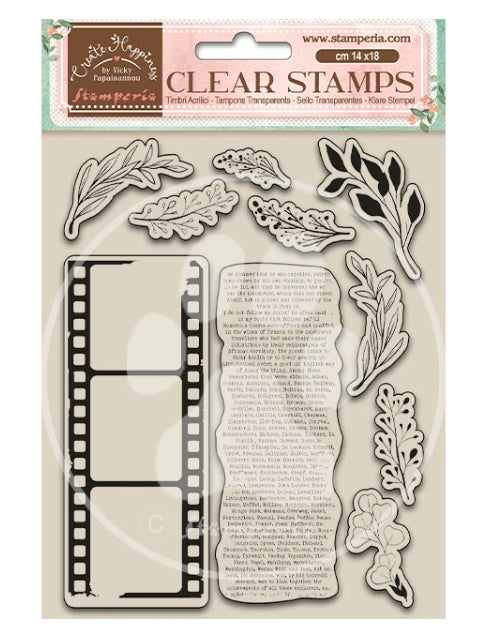Create Happiness Stamp - Leaves and Movie Film