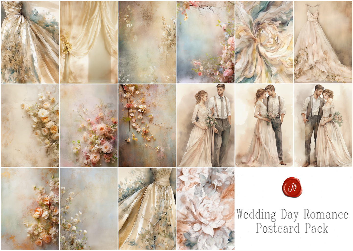 Wedding Day Romance Digital Download A4