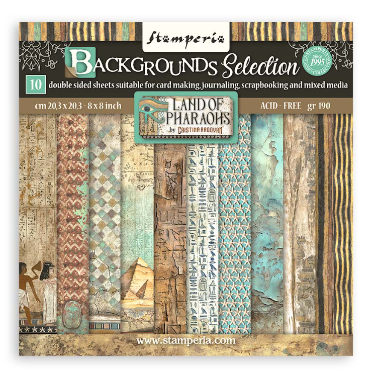 Land of Pharaohs Small Pad (8"X8") Backgrounds Selection