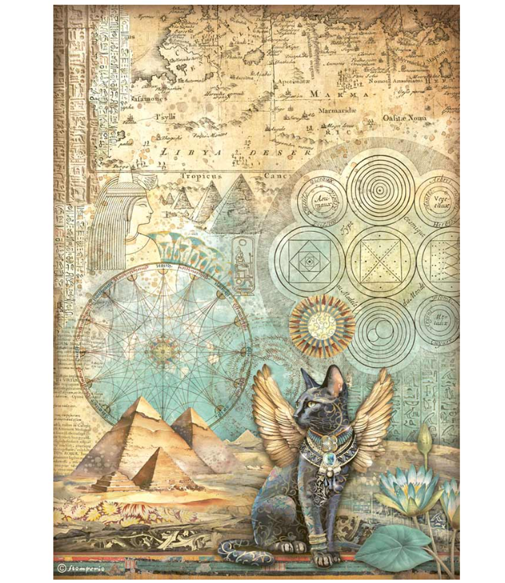 Fortune winged cat - A4 Rice paper packed