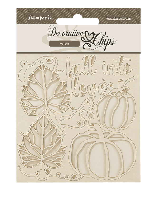 Decorative chips cm 14x14 - Golden Harmony pumpkins