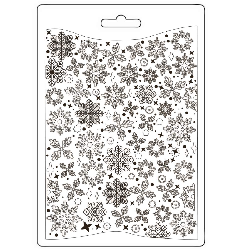 Create Happiness Dewdrops snowflakes - Soft Mould A5