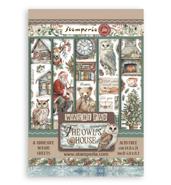 Washi pad 8 sheets A5 - The Owl's House