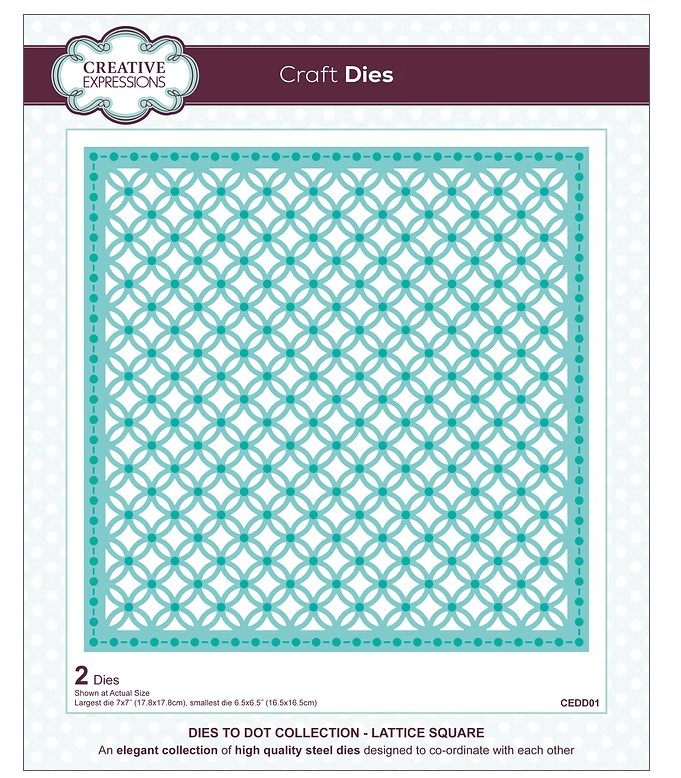 Lattice Square Die Set - Dies To Dot Collection By Creative Expressions