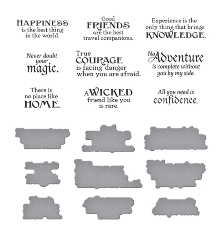 Wonder of Oz Sentiments BetterPress Plate & Die Set