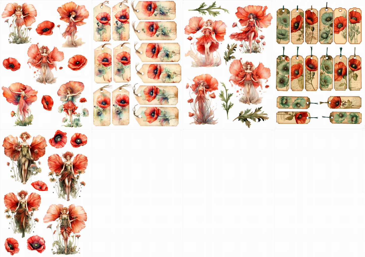 Poppy Fields Collection (with postcard set)