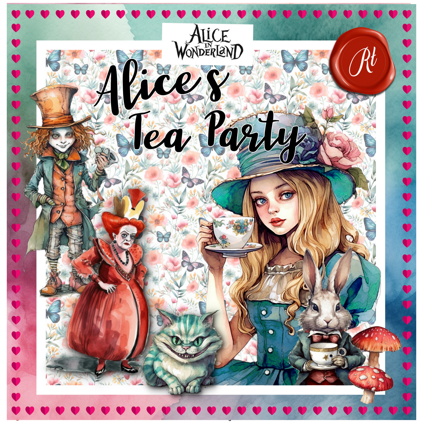 Alice's Tea Party Backgrounds - Paper Collection