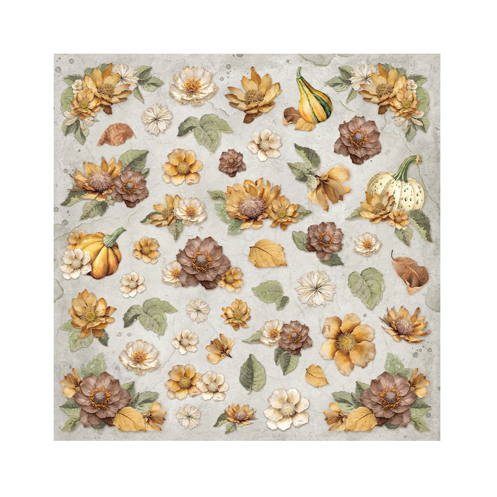 Pack 4 sheets fabric cm 30x30 - Golden Harmony