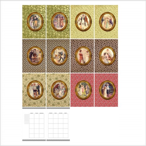 Jane Austen A5 Monthly Planner Dividers