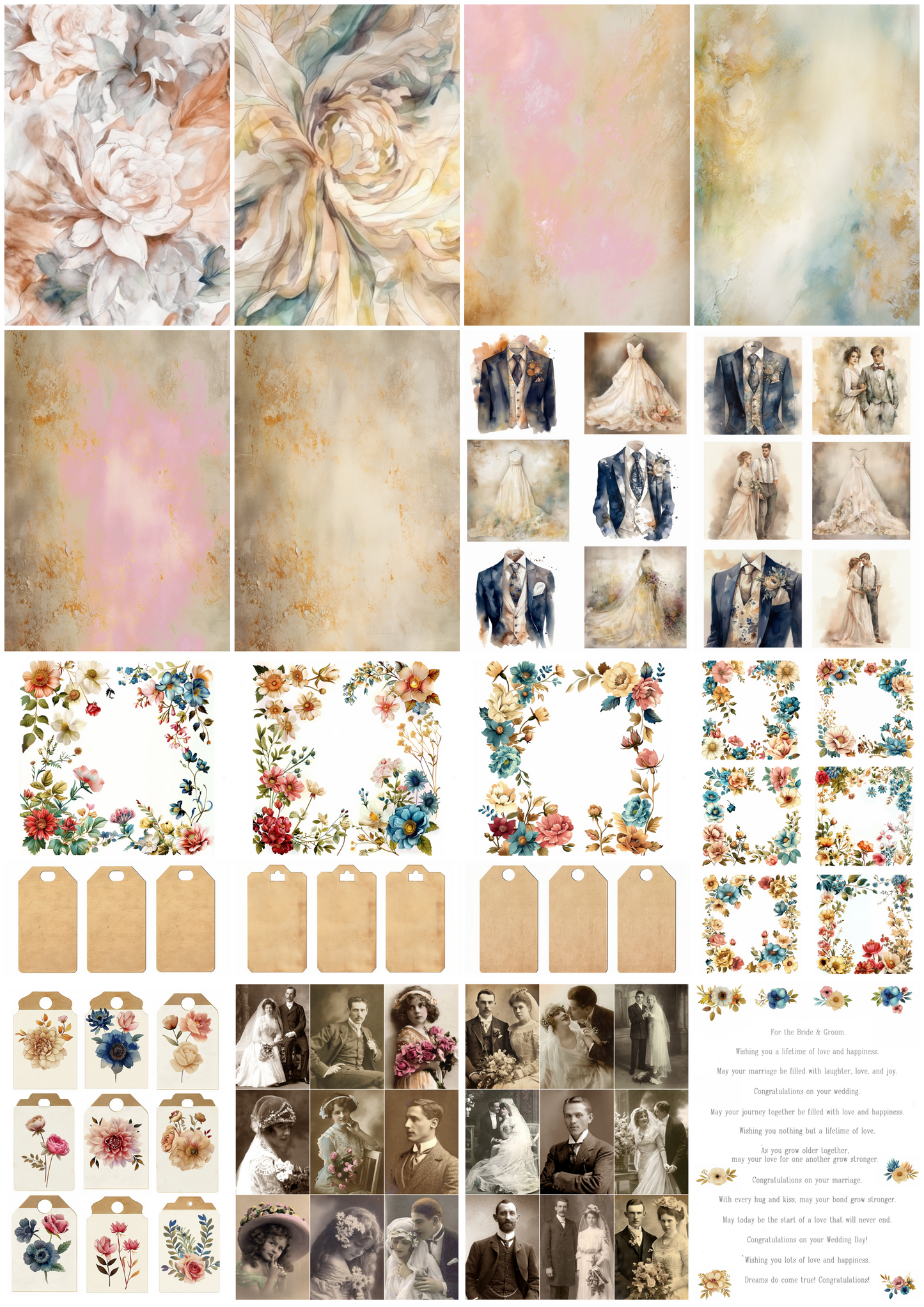 Wedding Day Romance Digital Download A4