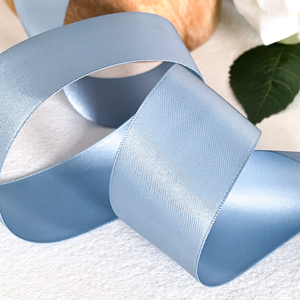 38mm French Blue Satin Ribbon - Per 1 Metre Length