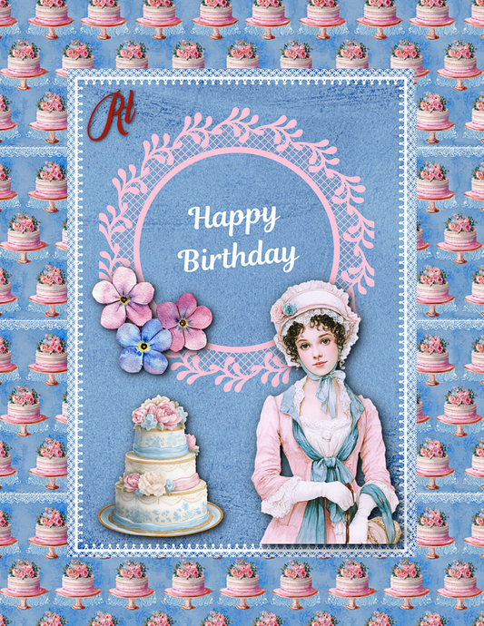Happy Birthday - Jane Austen Digital Download