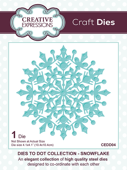Snowflake Craft Die- Dies To Dot Collection By Creative Expressions