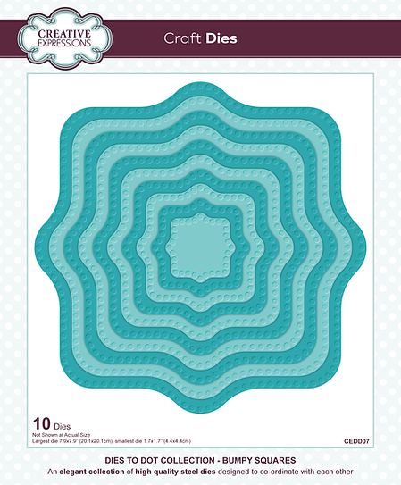 Bumpy Square Die Set - Dies To Dot Collection By Creative Expressions