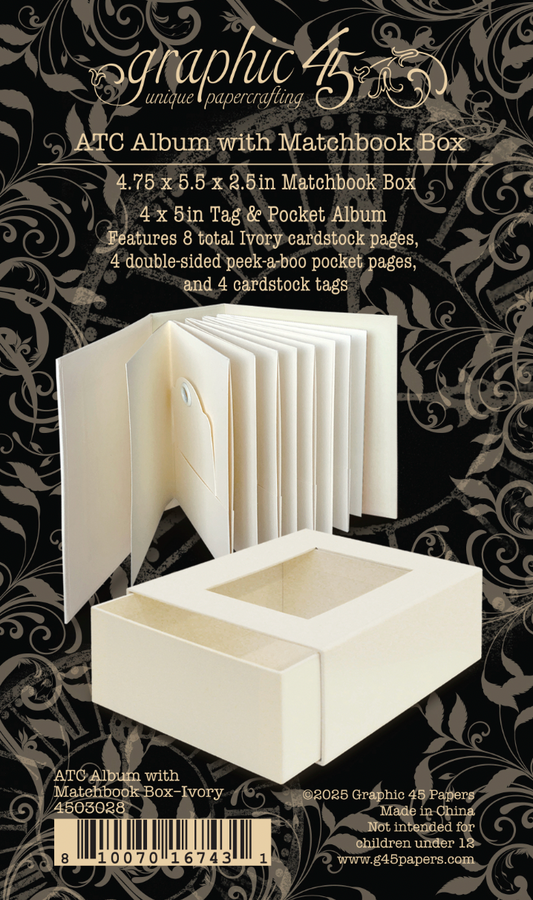 ATC Album with Matchbook Box — Ivory