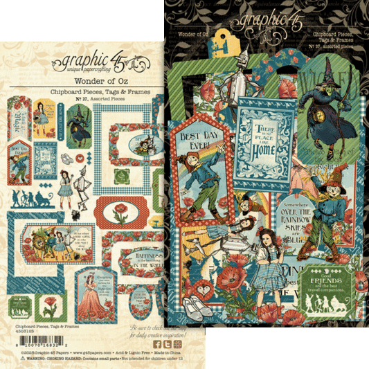 Wonder of Oz Chipboard Pieces /Tags & Frames - Graphic 45
