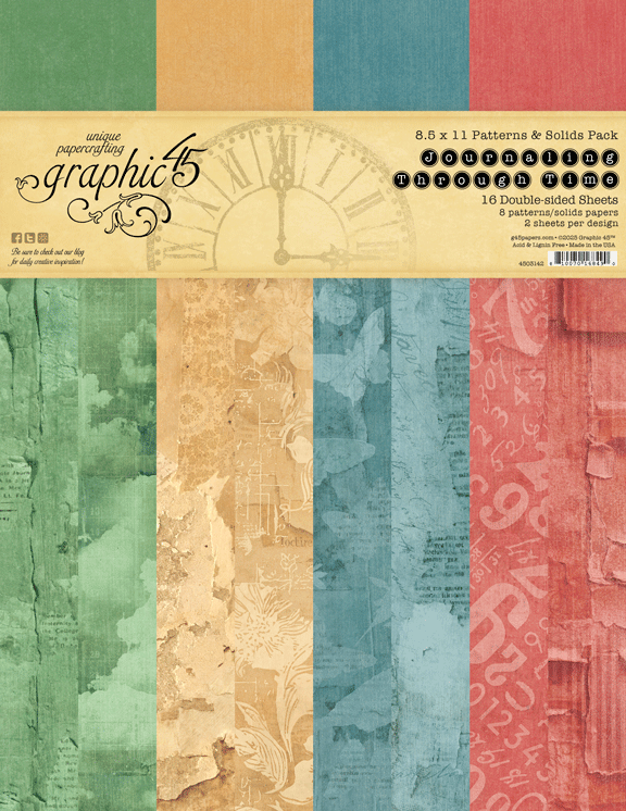 Journaling Through Time 8.5 x 11 Patterns & Solids Pack