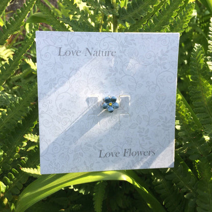 Forget Me Not Blue Flower Bracelet Charm Bead