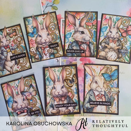 Alice's Tea Party A4 Cutting Pages - Digital Download