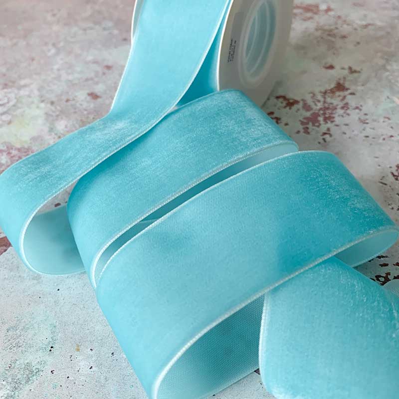 Blue Velvet Ribbon 38mm  - 3 Meter roll